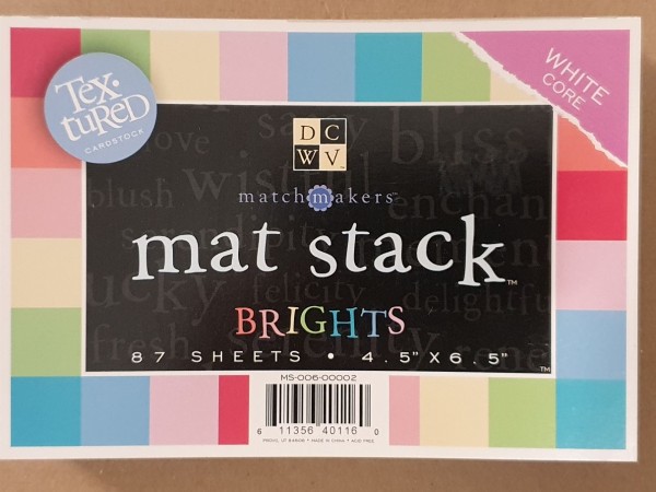 DCVW Papierblock 11,4 x 16,5 cm The Mat Stack BRIGHTS WHITE CORE MS-006-00002