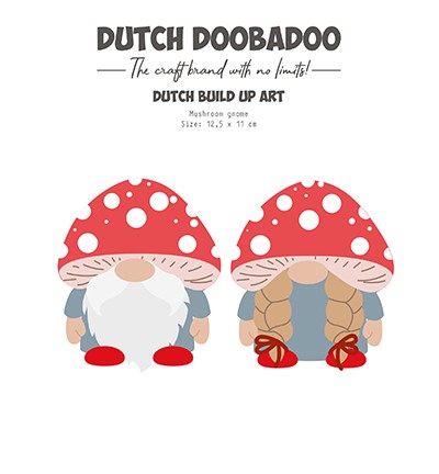 Dutch DooBaDoo Stencil A5 Build Up Gnome mit Pilz 470.784.270