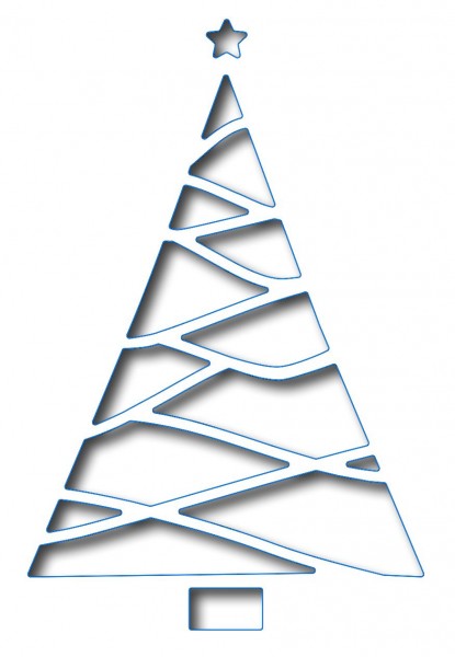 Frantic Stamper Stanzform Dreieck-Weihnachtsbaum / Reverse Cut Triangle Christmas Tree FRA-DIE-09255
