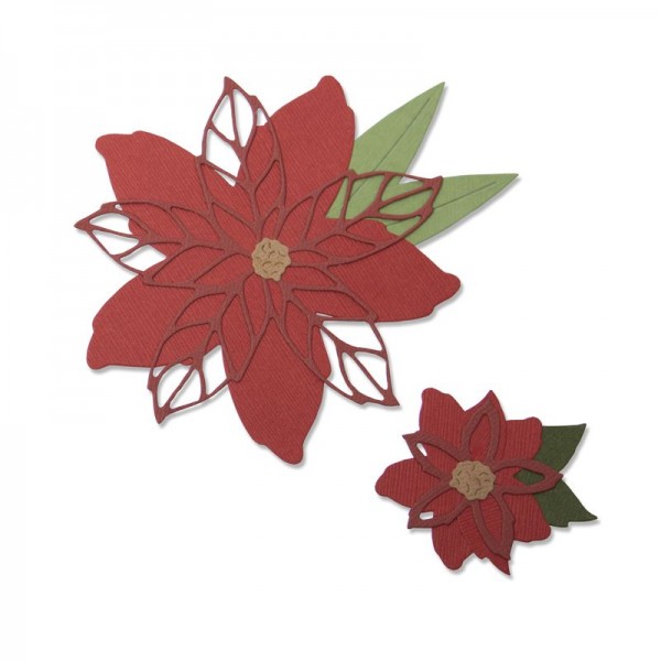 Sizzix Stanzform Thinlits Blume Weihnachtsstern / Poinsettia 663464 disc.