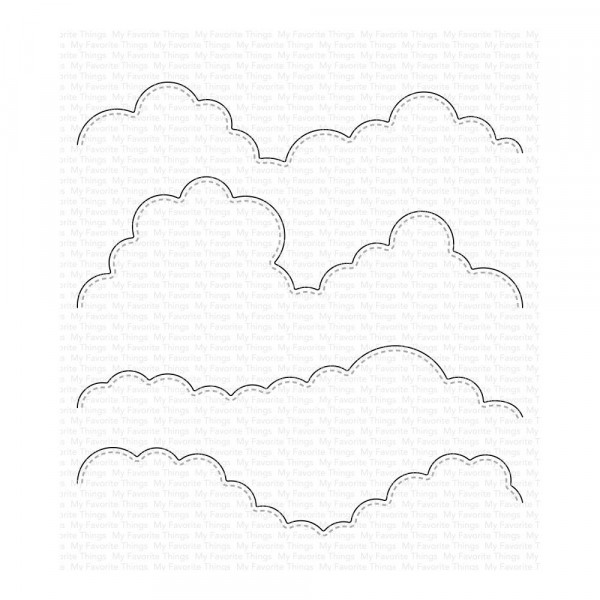Dienamics Stanzform Wolken-Border mit Nähnaht / Stitched rolling clouds MFT-1791