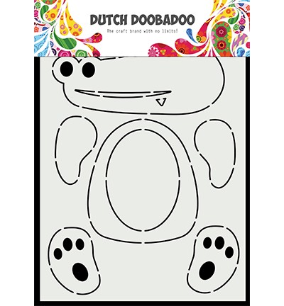 Dutch DooBaDoo Stencil A5 14,8 cm x 21 cm Card Art Built Up Krokodil 470.784.105