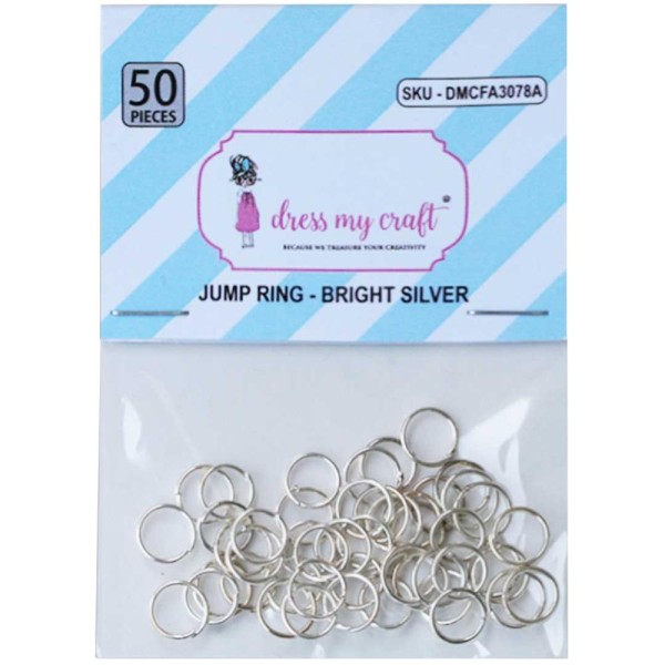 Dress My Craft Jump Rings Bright Silver 7 mm DMCFA3078A