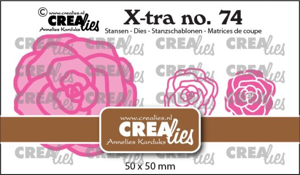 Crealies Stanzform X-tra Nr.74 ROSE klein / Rose Small CLXtra74