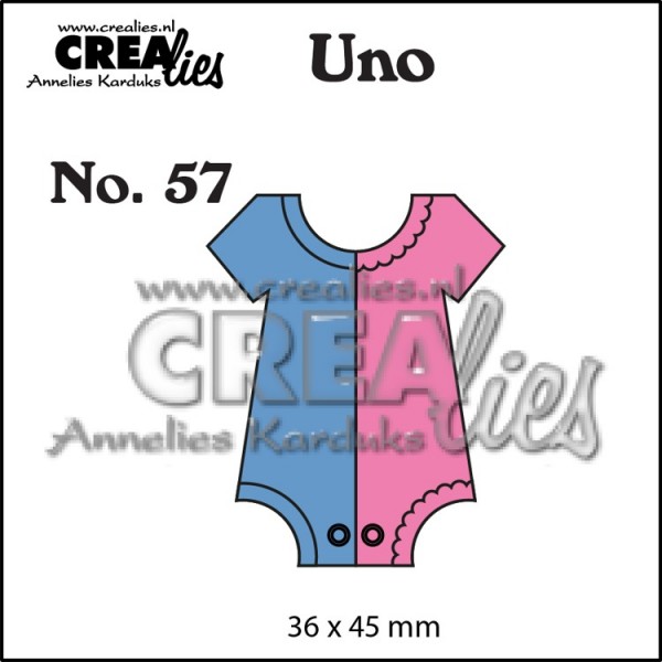 Crealies Stanzform Baby-Strampler / Onesie small Nr. 57 CLUno57