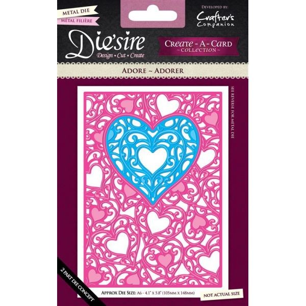 Crafter' s Companion Die'sire Stanzform CREATE-A-CARD A 6 ADORE DS-CAD6-ADO