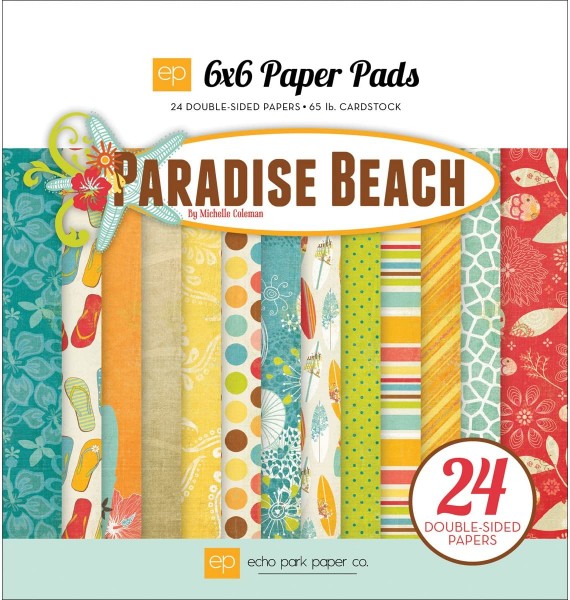Echo Park Paper Paperpad 6 " x 6 " PARADISE BEACH PB30023