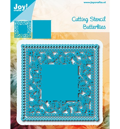 Joycrafts Stanzform Square Butterfly with Frame 6002/0987