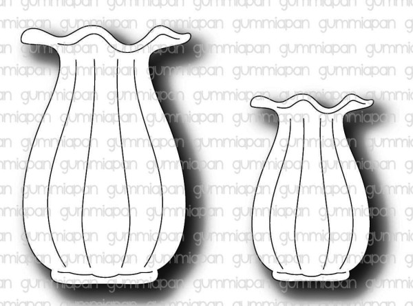 Gummiapan Stanzform bauchige Vase / Vågiga Vase D210614