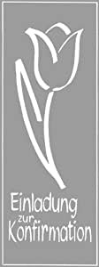 Rayher Holz-Stempel ' Einladung zur Konfirmation ' mit Blume 28-684-00