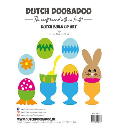 Dutch DooBaDoo Stencil A5 Built Up Art BUILD UP EGGS 470.784.223