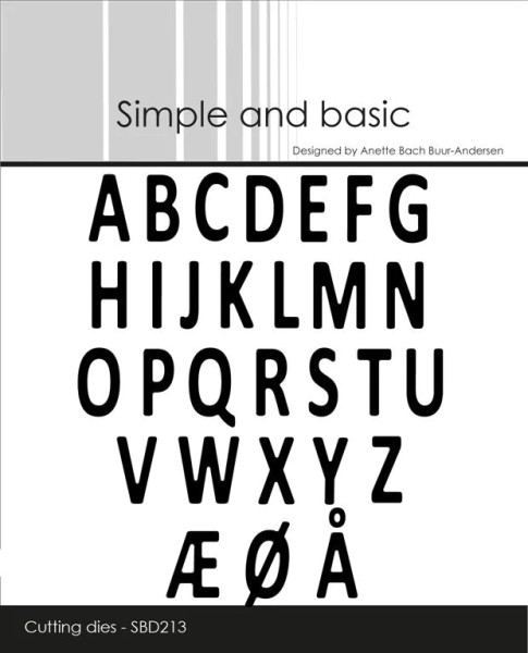 Simple and Basic Stanzform Alphabet Großbuchstaben 1,3 cm / Mini Alphabet SBD213