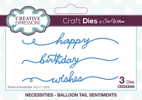 Creative Expressions Stanzform Necessities - BALLOON TAIL SENTIMENTS CED23059