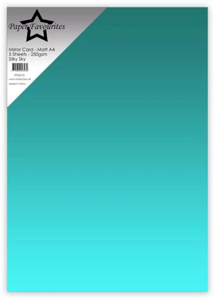 Paper Favourites A4 Mirror Card Mat ' SILKY SKY ' ( 5 Blatt ) PFSS010