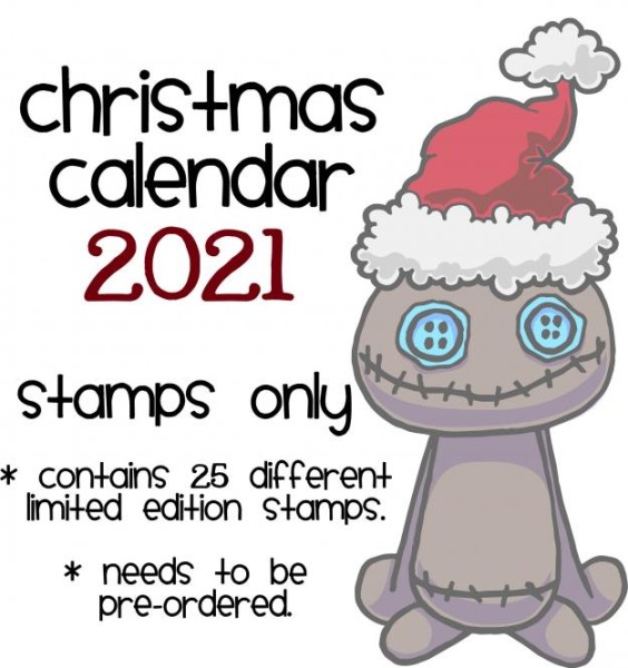 Gummiapan Adventskalender 2021 mit Stempelgummis Stamp_Calendar_2021
