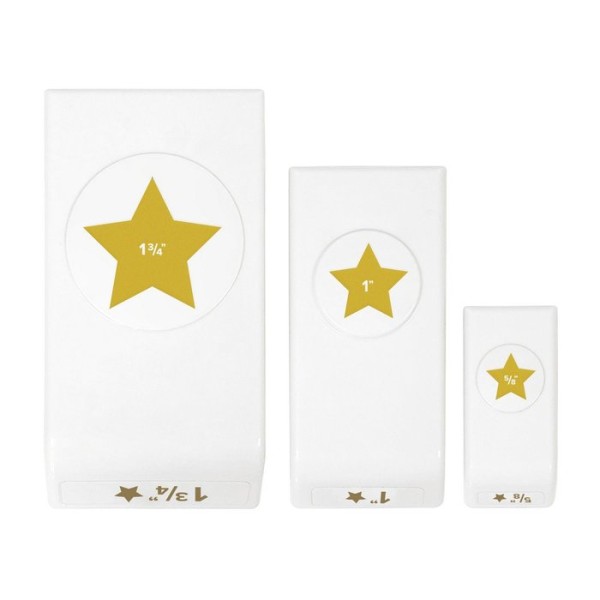 We R Memory Keepers Motivstanzer Sterne 3-er Set 3,8 cm + 2,5 cm + 1,6 cm / Layering Punch Star 600