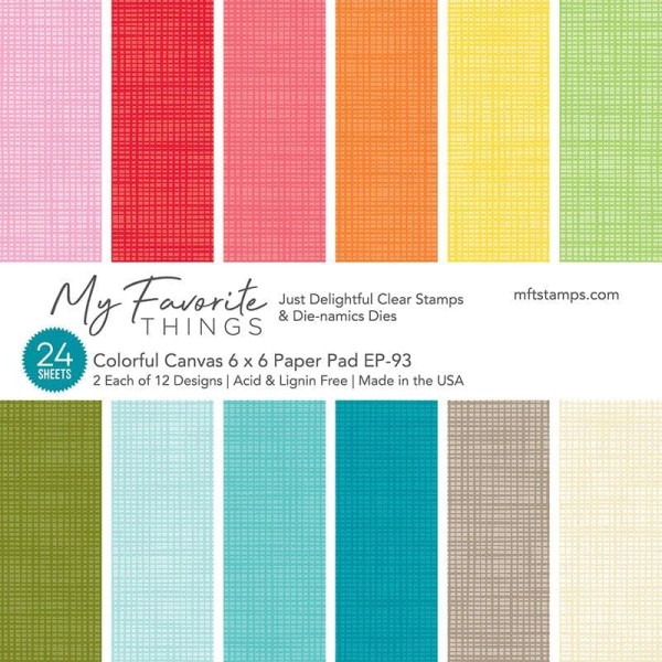 My Favorite Things Paper Pad 6 " x 6 COLORFUL CANVAS EP-93
