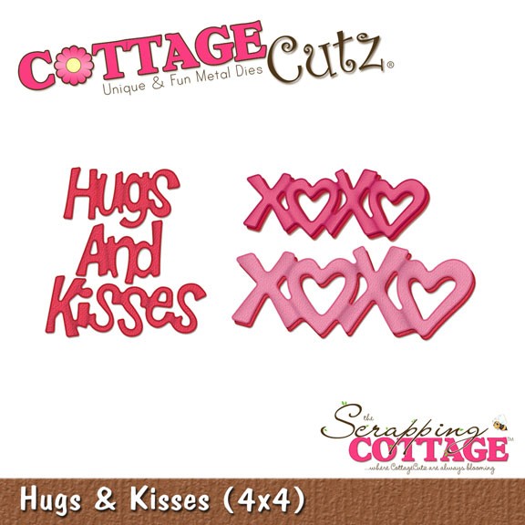 CottageCutz Stanzform Hugs & Kisses SC-CC4x4-156