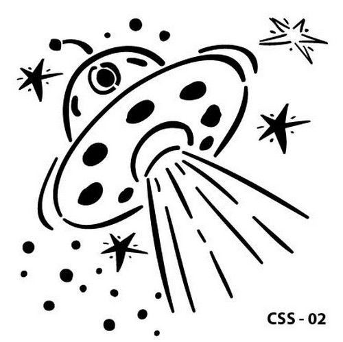 Cadence Mask Stencil 15 cm x 15 cm Weltraum 2 CSS-02