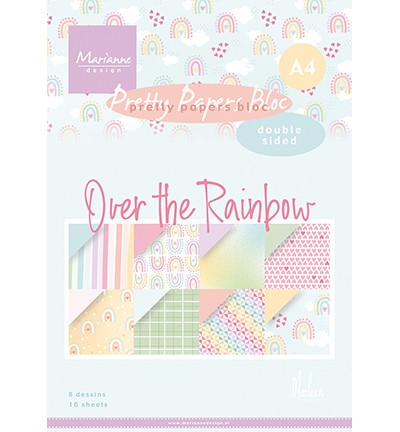 Marianne D Paperset A4 OVER THE RAINBOW by Marleen PK9188