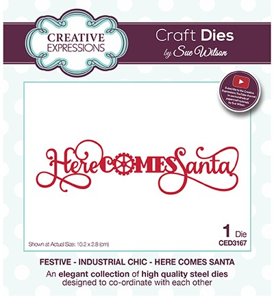 Creative Expressions Stanzform ' Here Comes Santa ' CED3167