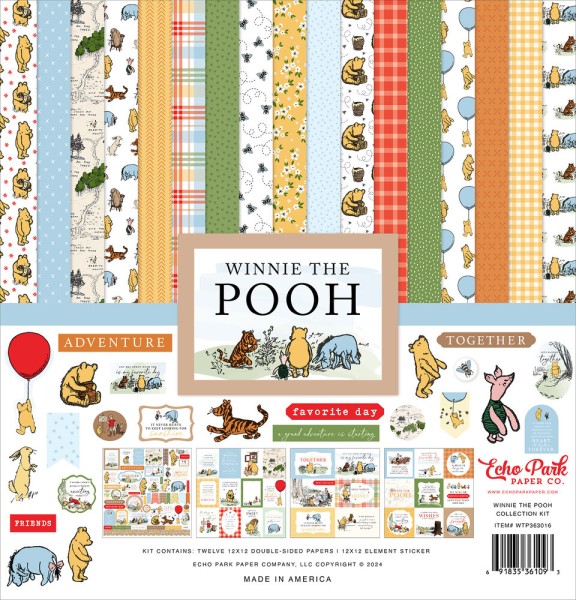 Echo Park Paperpad 12 " x 12 " WINNIE THE POOH Collection Kit WTP363016
