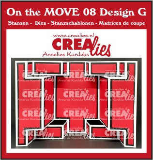 Crealies Stanzform On The Move Design No.8 Design G DOUBLE DISPLAY CARD CLMOVE08