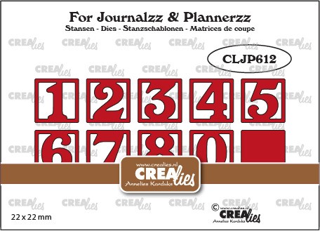 Crealies Stanzform Zahlen in Quadrat Nr. 6 in Squares CLJP612