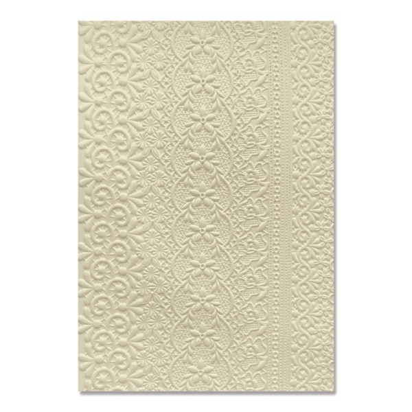 Sizzix 3D Textured Impressions A5 Embossing Folder - LACE by Eileen Hull 666511