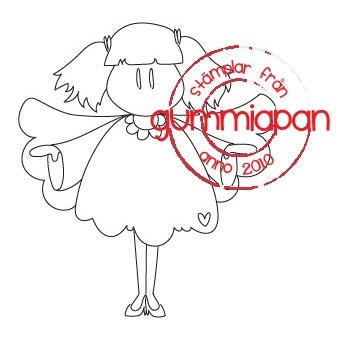 Gummiapan Stempelgummi Engel-Mädchen / Inger 18080201