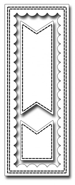 Frantic Stampers Stanzform Inverted Scallop Half Panel FRA-DIE-10838