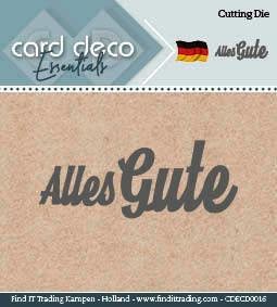 Card Deco Stanzform ' Alles Gute ' CDECD0016