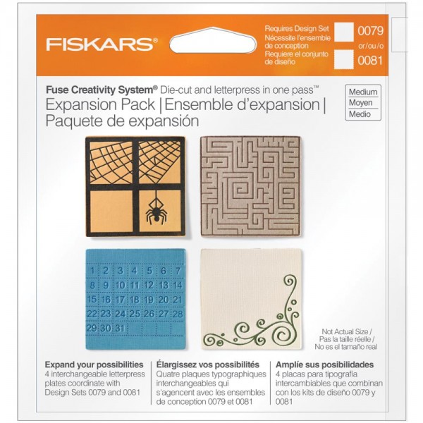 Fiskars Letterpress Platten-Set Medium Square 0087 / 57-890-000 / 100870