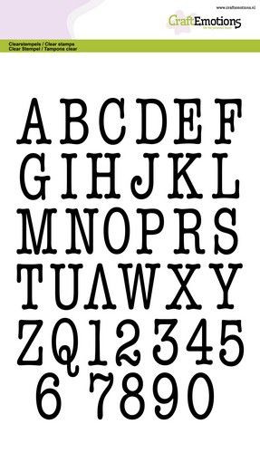 Craft Emotions Clearstempel Alphabet Typewriter GROßbuchstaben 2,7 cm 130501/2011