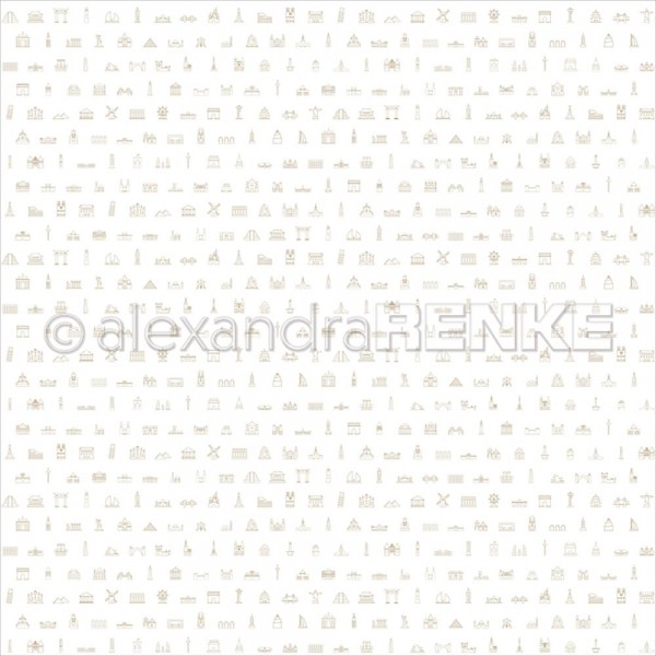 Alexandra Renke Designpapier ' Gold Europa Typo ' 10.0662