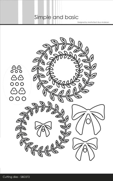 Simple and Basic Stanzform ' Wreath w/Berries & Bows ' SBD372