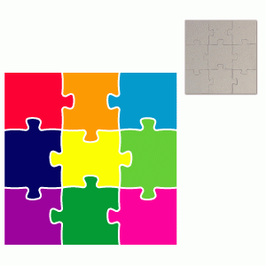 Schablone Puzzel-Teile / Puzzle-Elements P1624 G (ACC G 40)