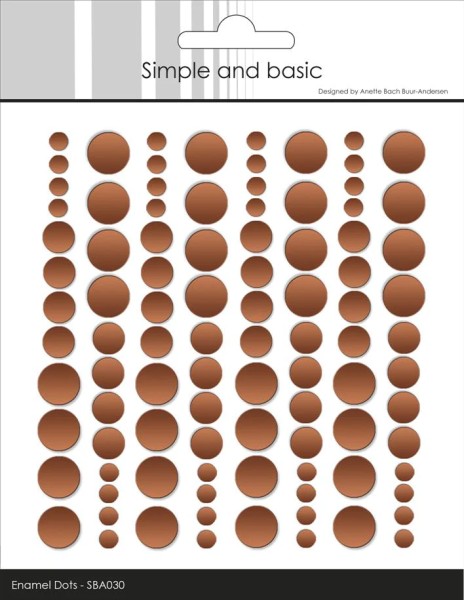 Simple and Basic Adhesive Enamel Dots ' Metallic COPPER - Matte ' SBA030