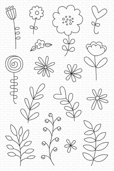 My Favorite Things Clearstempel Floral Whimsy MSTN-006