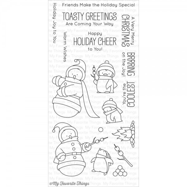 My Favorite Things Clear Stamps Schneemann / Toasty Greetings BB-027 disc.