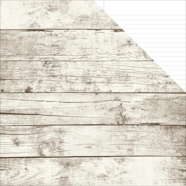 Simple Stories Scrapbook-Papier 30,5 cm x 30,5 cm Holz / Linien Aspen/White Notebook SNAPBasics2845