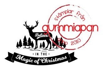 Gummiapan Stempelgummi ' Believe in the Magic of Christmas ' 18090104