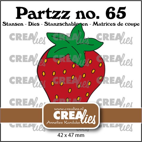 Crealies Partz Nr.65 Erdbeere / Strawberry large CLPartzz65