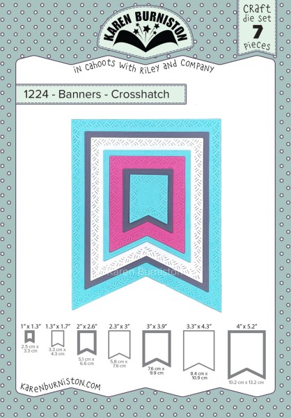 Karen Burniston Stanzform Banners - Crosshatch 1224