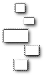 Memorybox Stanzform Rechtecke mit Nähnaht / Stitched Boxes 99287