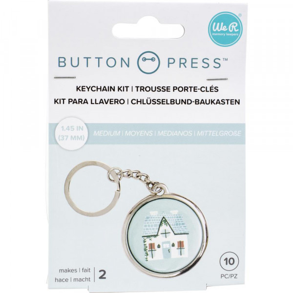 We R Memory Keepers Button Press Schlüsselring 3,7 cm medium / Keychain Kit 661074