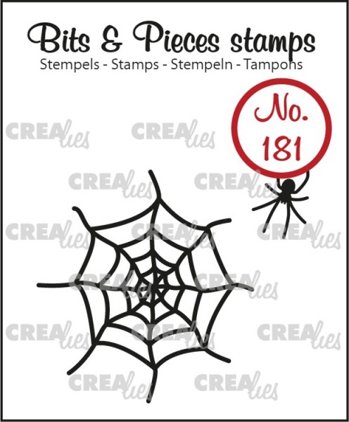 Crealies Clear Stempel Spinne u. Spinnennetz / Spider & Web CLBP181