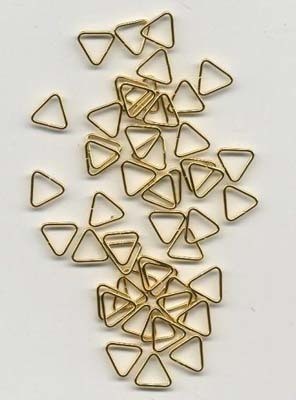 Hobby Crafting Fun Jump Ring Triangle GOLD ( 50 x ) 12093-9311