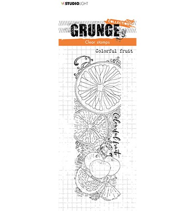 Studio Light Clearstempel-Set COLORFUL FRUIT Grunge Collection Nr. 223 SL-GR-STAMP223
