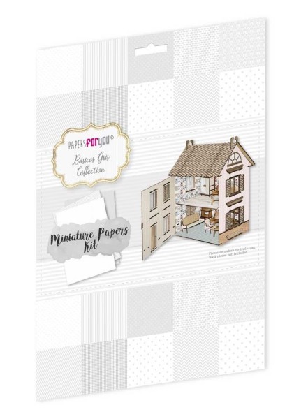 Papers For You A4 Paperpad Básicos Gris Miniature Papers Kit PFY-11784